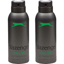 Slazenger 2 Adet Slazenger Active Sport Yeşil A / S Erkek Deodorant Sprey 150 Ml