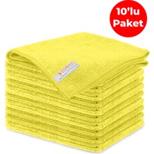 Mulpex Mikrofiber Genel Temizlik Bezi Sarı 40X40 Cm. - 10 Adet