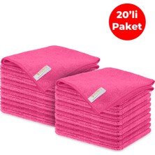 Mulpex Mikrofiber Genel Temizlik Bezi Pembe 40X40 Cm. - 20 Adet