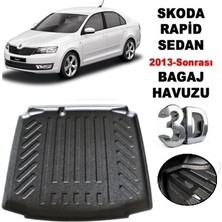 Born Garage 2012 Skoda Rapid Sedan Bagaj Havuzu Uyumlu Kauçuk