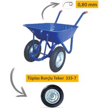 Kanat Iki Tekerlekli Tüplas Burçlu Teker Demonte El Arabası 0.80 mm Sac