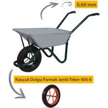 Kanat Troyka Afrika Galvanizli Kauçuk Dolgu Teker Parmak Jant Demonte El Arabası 0.60 mm Sac