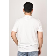Lee L211918102 Erkek Beyaz  Bisiklet Yaka T-Shirt