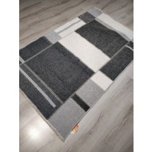 Eko Halı NOA 08 Grey Antrasit Hav Toz Vermez Yıkanabilir Çift Taraflı İnce Modern İskandinav Kilim
