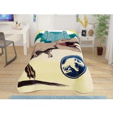 Taç Lisanslı Battaniye Jurassic World Tek Kişilik