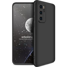 Gpack Huawei P40 Pro Kılıf Ays 3 Parçalı Önü Açık Sert Rubber Koruma Siyah