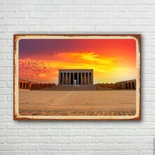 Trend Poster Anıtkabir Atatürk Retro Ahşap Poster
