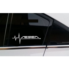 Oto Sticker Fiat Egea Nabız Kalp Atışı Ritim Sticker 2 Adet