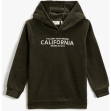 Koton Uzun Kollu Kız Çocuk Kapüşonlu Sweatshirt Grafik Desenli Rahat ve Şık Tasarım
