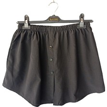 BAV Butik Ayvitrin Kadın Tesettür Gömlek Altı Yarım Etek Siyah