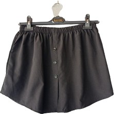 BAV Butik Ayvitrin Kadın Tesettür Gömlek Altı Yarım Etek Siyah