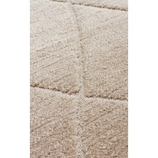 Eko Hali Missori Msr 03 Beige Hav Toz Vermez Sade Desenli Yumuşak Dokulu Modern Makine Halısı