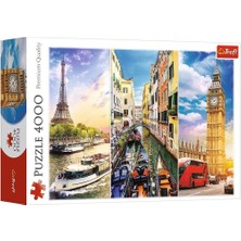 Trefl 45009 Trefl Trip Around Europe 4000 Parça Puzzle