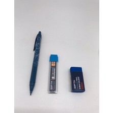 Gıpta Cloud-X 0.7 Versatil Kalem + Gıpta 0.7 2b 60MM Uc + Gıpta Premium Mavi Sınav Silgisi