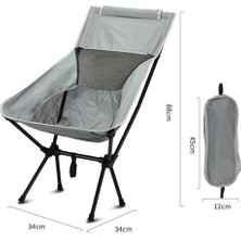 Xhltd Açık Moon Sandalye Kamp Barbekü, Taşınabilir Katlanır Backrest Yüksek (Yurt Dışından)