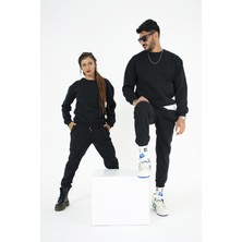 Habbe Unisex Bisiklet Yaka Oversize Sweatshirt
