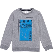 U.S. Polo Assn. Erkek Çocuk Gri Melanj Sweatshirt 50256857-VR086