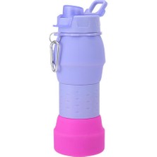 Haitn 600ML Silikon Yaratıcı Kontrast Renkli Su Şişesi (Yurt Dışından)