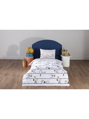 Doqu Home Lisanslı Snoopy Tek Kişilik Nevresim Takımı Seti