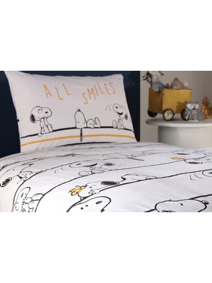 Doqu Home Lisanslı Snoopy Tek Kişilik Nevresim Takımı Seti