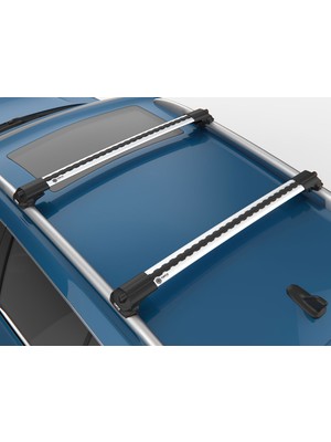 Turtle Can Carry Peugeot 2008 Suv 2013->2019 Turtle Air-1 Portbagaj Ara Atkı Seti, Gri