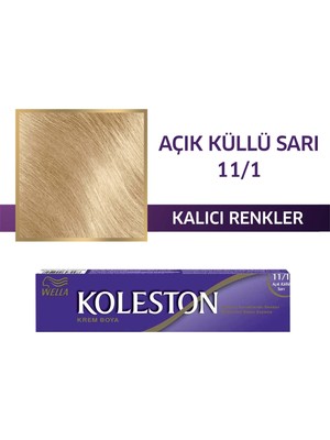 Wella Koleston Koleston Single Tüp Saç Boyası 11/1 Açık Küllü Sarı