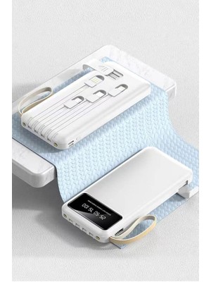 Torima 10.000 Mah Powerbank  Hızlı Şarj Özellikli 4 Çıkışlı Beyaz