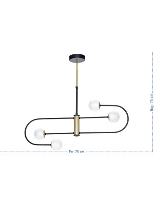 Trendylight Ciwan 4 Lü Siyah Modern Rgb Ledli