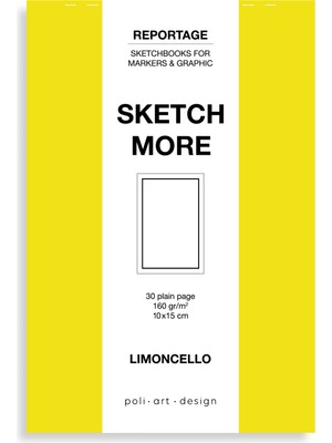 Poli Art Design Cep Eskiz Defteri Marker ve Grafik Için Reportage Sketchbook