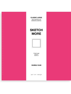 Poli Art Design Kare 20 x 20 cm Eskiz Defteri Marker ve Grafik Için Classic Big Sketchbook