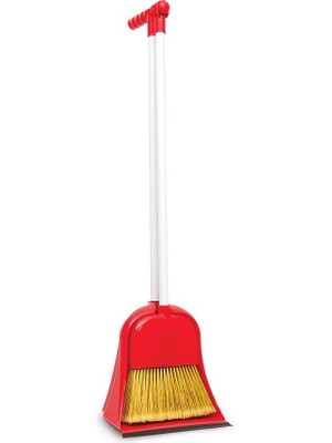 Omnisoft Flr F077 Mega Hazneli Süpürgeli Faraş Takımı Kırmızı
