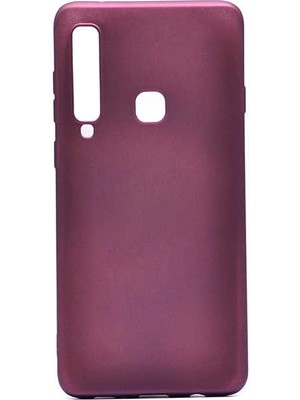 Galaxy A9 2018 Kılıf Silikon Yumuşak Dokulu Premium- Mürdüm