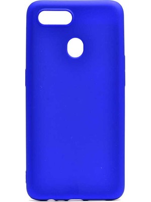Oppo Ax7 Kılıf Silikon Yumuşak Dokulu Premium- Saks Mavi