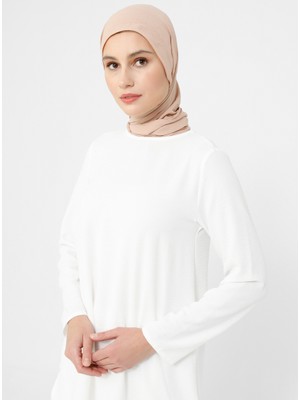 Refka Aerobin Basic Tunik&pantolon Ikili Takım - Off White - Refka Woman