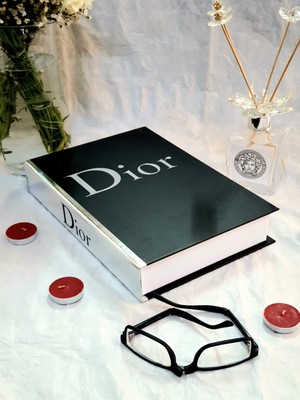 Lovely Book & Book Dekoratif Kitap Kutu Siyah&gümüş Dior Kitap Kutusu