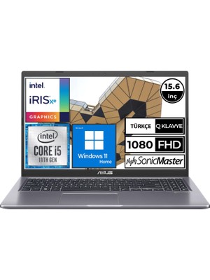 Asus X515EA-BQ1186W01 I5-1135G7 8gb 512SSD 15.6" Fullhd W11H Taşınabilir Bilgisayar