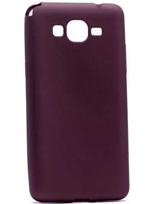 Galaxy Grand Prime G530 Kılıf Silikon Yumuşak Dokulu Premium- Mürdüm