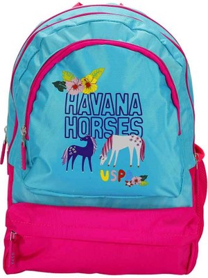 U.S. Polo Assn. Havana Horses Renkli Okul Çantası PLÇAN22048 35 x 5 x 43 cm Kullanışlı Özellikler ile