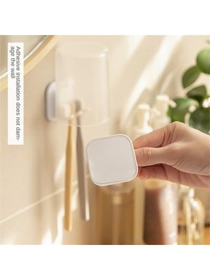 Plastik Diş Fırçası Tutucu, Banyo Tuvalet Diş Fırçası Tutucu Için Japon Duvara Monte Ücretsiz Yumruk(Yurt Dışından)