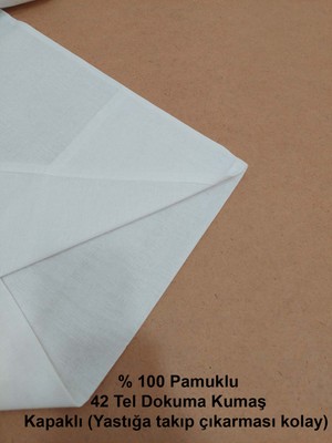 Mef Collection Otel Yastık Kılıfı Ekonomik Kapaklı Beyaz 50x70 cm 12'li