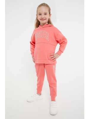 U.S. Polo Assn. Lisanslı Klasik Coral Kız Çocuk Eşofman Takım