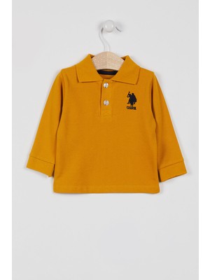 U.S. Polo Assn. U.s. Polo Assn Lisanslı Classic Hardal Erkek Bebek Uzun Kol Yakalı Sweatshirt