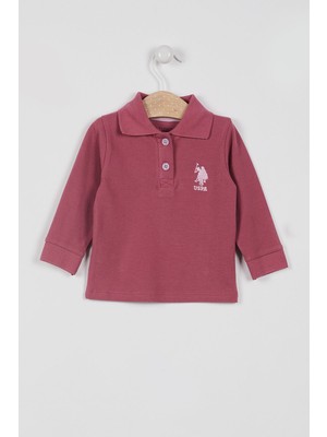 U.S. Polo Assn. U.s. Polo Assn Lisanslı Classic Gül Kurusu Bebek Uzun Kol Yakalı Sweatshirt