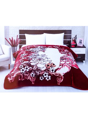 Mink Battaniye Lacasa 1091 Bordo Çift Kişilik