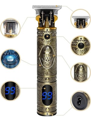 Smart White Yeni Nesil Pro Model LCD Ekran Epilasyon Öncesi Vücut Kılı Traş Saç Ense Sakal Çizim Tıraş Makinesi