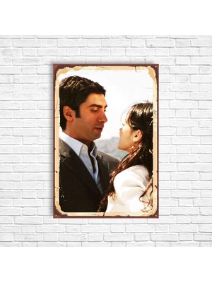 Trend Poster Kurtlar Vadisi Polat ve Elif Retro Ahşap Poster