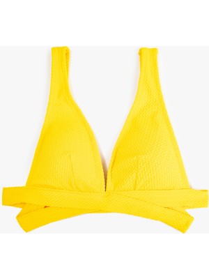 Koton Üçgen Bikini Üstü Dokulu