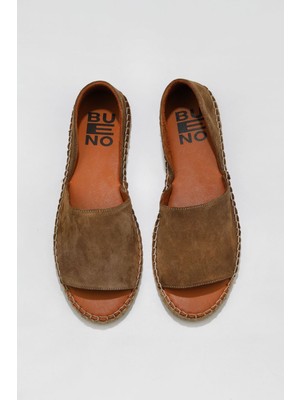 Bueno Shoes Taba Süet Kadın Düz Babet