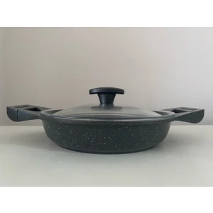 Granit Döküm 22 cm Kapaklı Sahan/ Gri