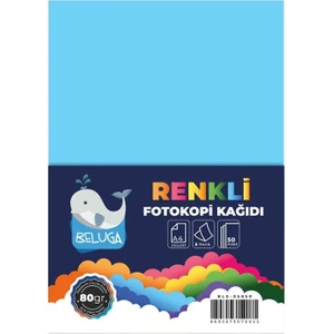 A4 Canlı ve Pastel Renkler Fotokopi Kağıdı 5 Renk 80 gr ( 1. Sınıf Kağıt )  50'li